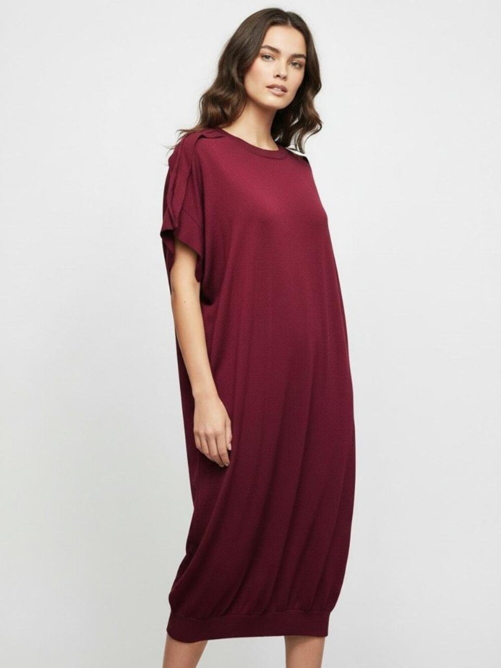 COS Burgundy Knit Midi Dress (Sz XS)